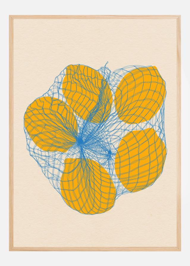 Five Lemons In a Net Bag Plakat