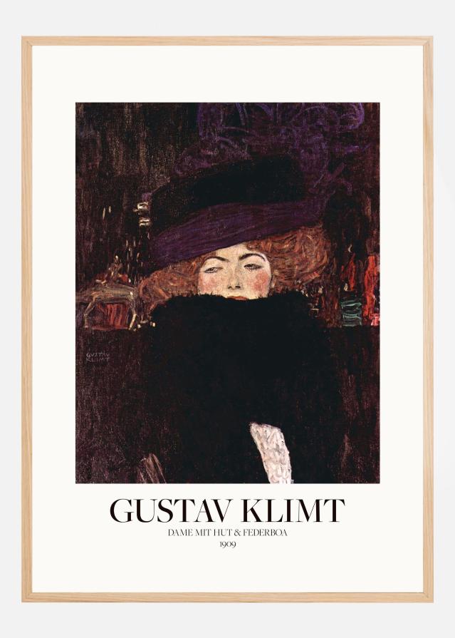 Dame Mit Hut Und Federboa (1909) Plakat