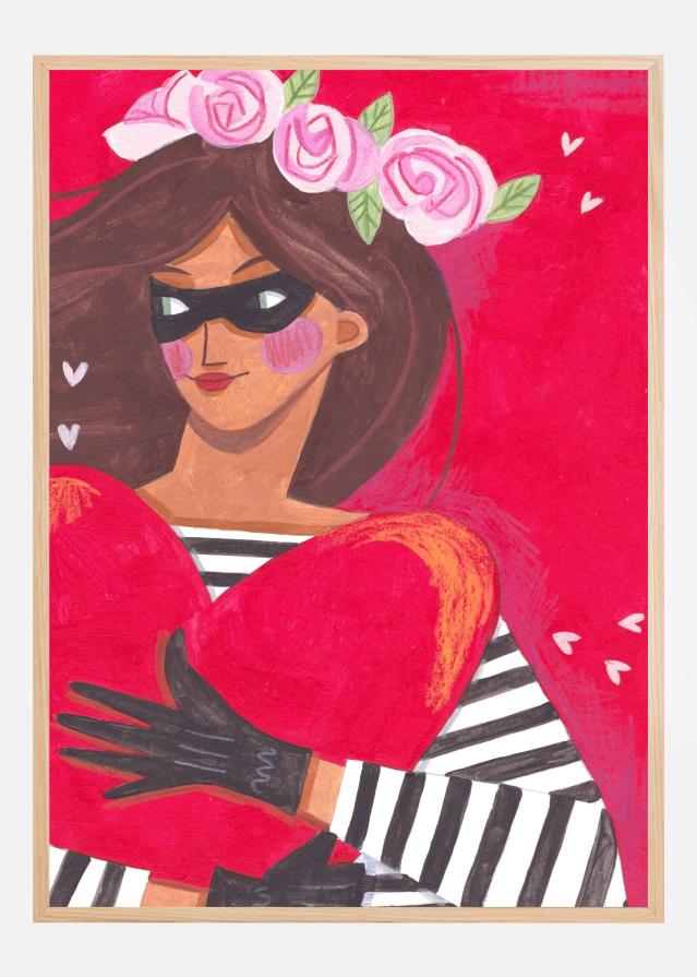 Portrait woman you stole my heart Plakat