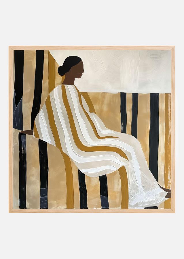 Lady In Stripes Plakat