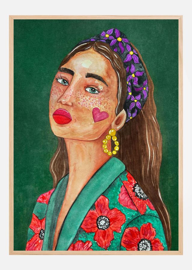 Girl with Hairband Plakat