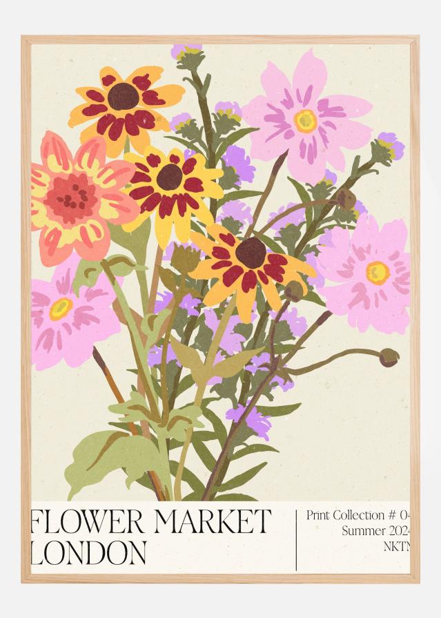 London Flower Market Plakat
