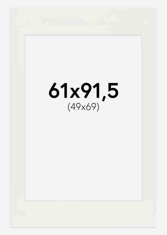 Passepartout Hvit 3 mm (Hvit kjerne) 61x91,5 cm (49x69)