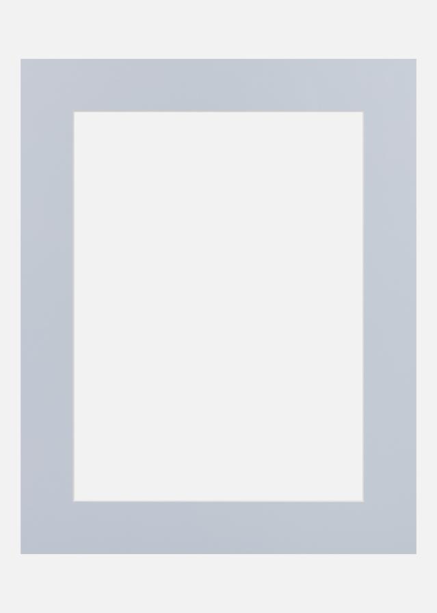 Passepartout Blue Satin (Hvit kjerne) 20x20 cm (14x14)