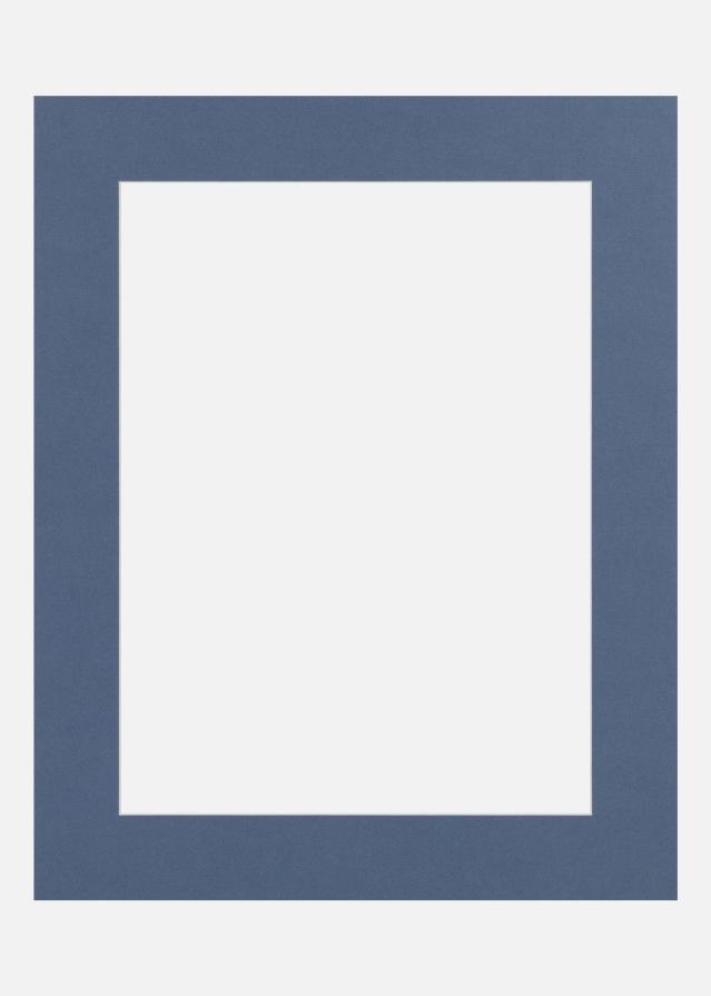 Passepartout Blue Iris (Hvit kjerne) 50x70 cm (41x58,4 - A2)