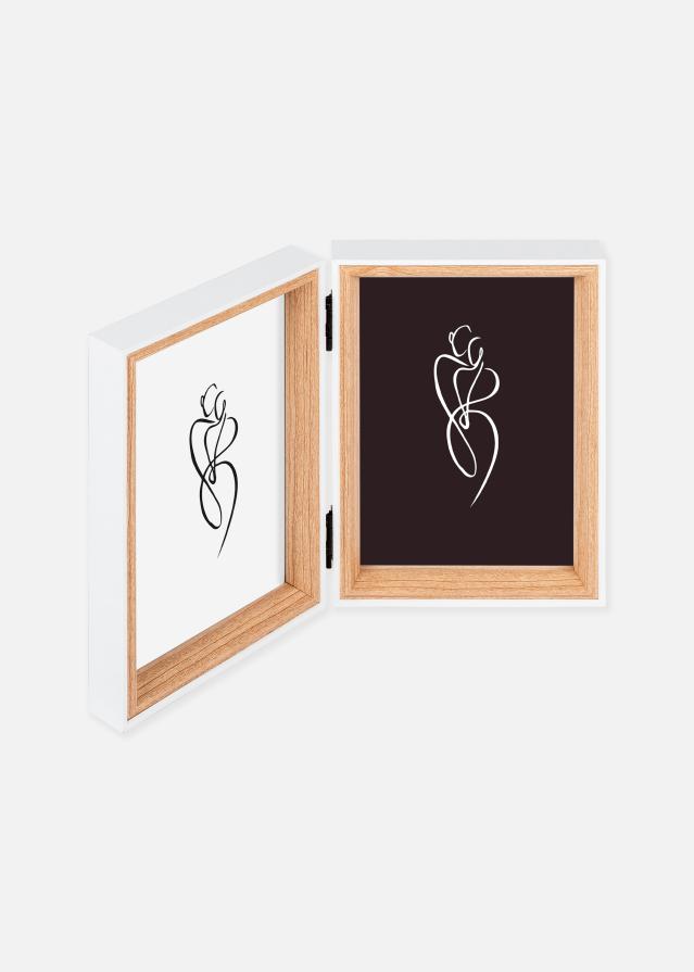 Silhouette Folderamme Eik 10x15 cm – 2 bilder