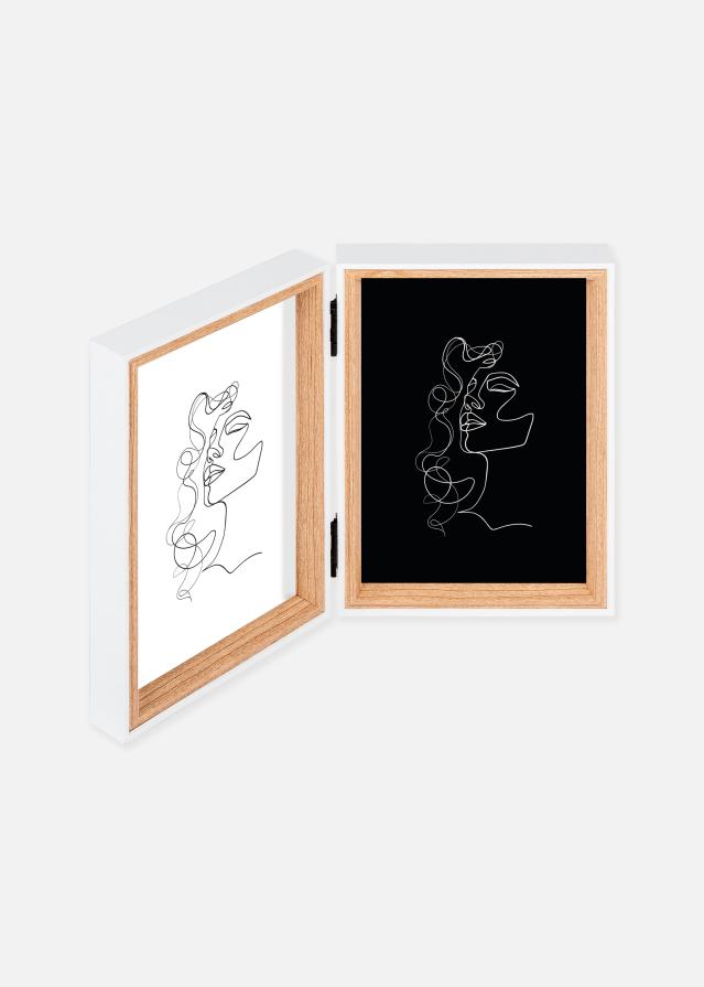 Silhouette Folderamme Eik 13x18 cm – 2 bilder