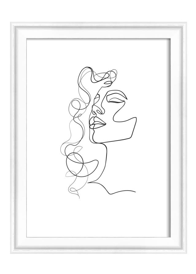 Ramme Silhouette Hvit 13x18 cm