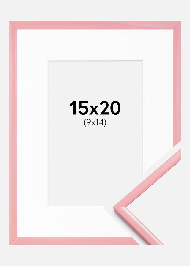 Ramme New Lifestyle Rosa 15x20 cm - Passepartout Hvit 10x15 cm