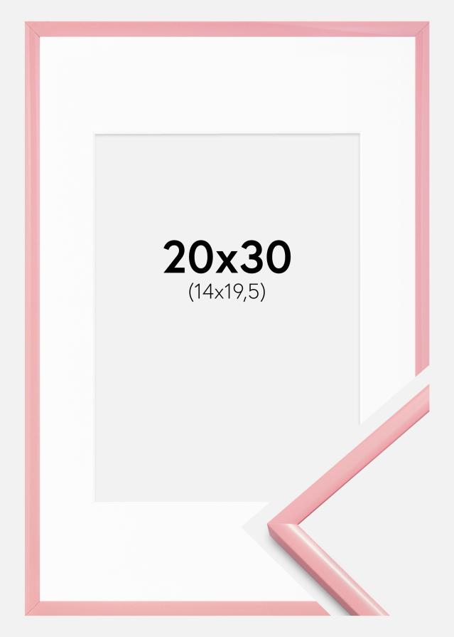 Ramme New Lifestyle Rosa 20x30 cm - Passepartout Hvit 15x21 cm