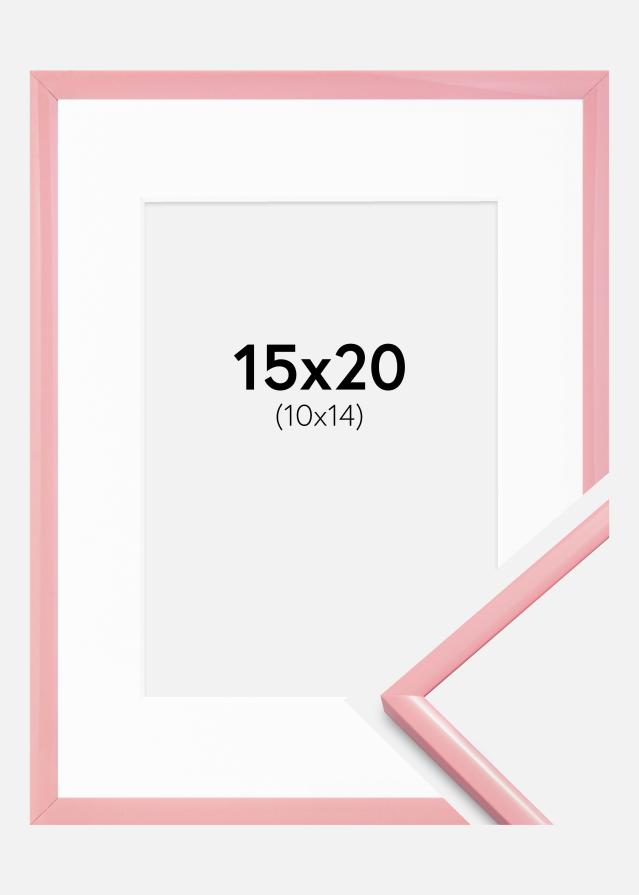 Ramme New Lifestyle Rosa 15x20 cm - Passepartout Hvit 11x15 cm