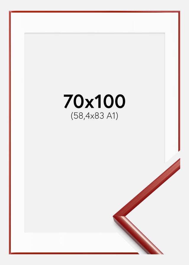 Ramme New Lifestyle Rød 70x100 cm - Passepartout Hvit 59,4x84 cm