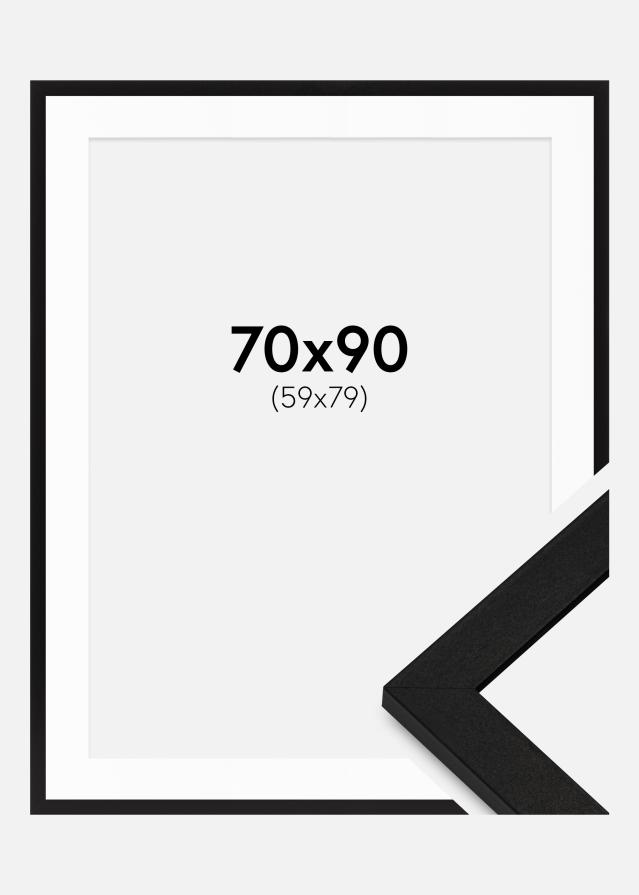 Ramme BGA Classic Svart 70x90 cm - Passepartout Hvit 60x80 cm