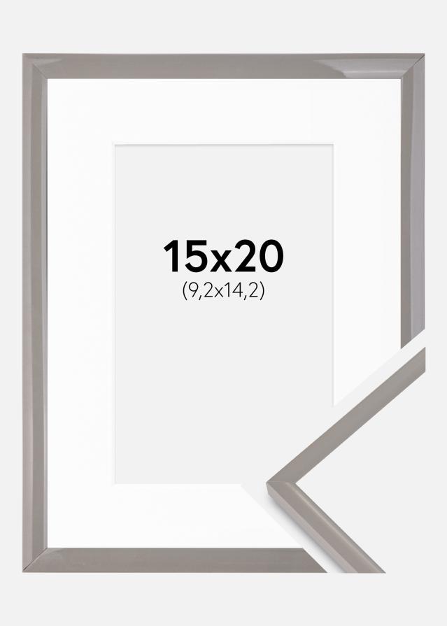 Ramme New Lifestyle Jordgrå 15x20 cm - Passepartout Hvit 4x6 inches