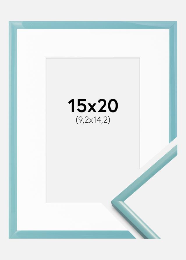 Ramme New Lifestyle Turkis 15x20 cm - Passepartout Hvit 4x6 inches