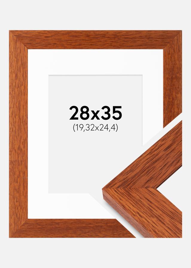 Ramme Juno Kirsebær 28x35 cm - Passepartout Hvit 8x10 inches