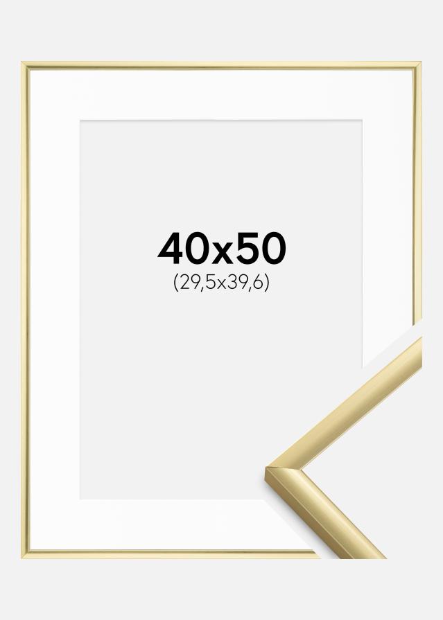 Ramme New Lifestyle Gull 40x50 cm - Passepartout Hvit 12x16 inches