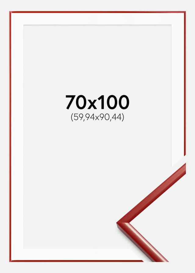 Ramme New Lifestyle Rød 70x100 cm - Passepartout Hvit 24x36 inches