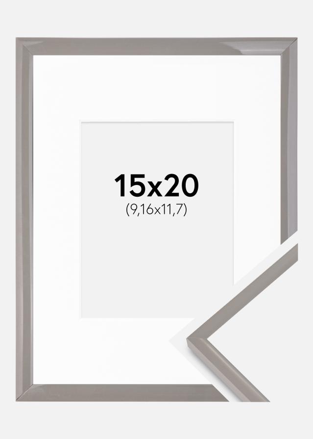 Ramme New Lifestyle Jordgrå 15x20 cm - Passepartout Hvit 4x5 inches