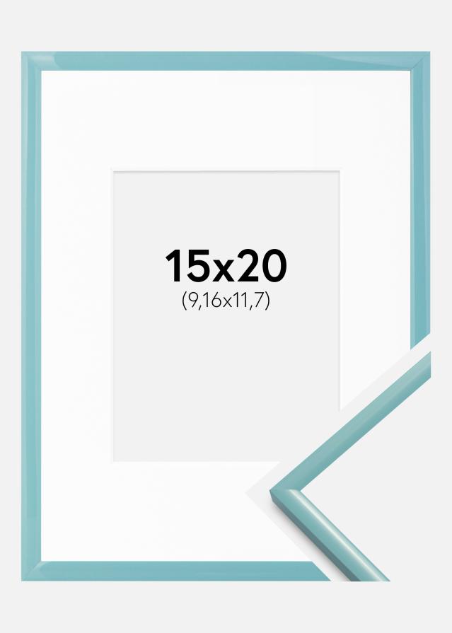 Ramme New Lifestyle Turkis 15x20 cm - Passepartout Hvit 4x5 inches