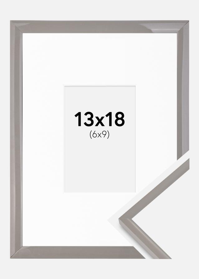 Ramme New Lifestyle Jordgrå 13x18 cm - Passepartout Hvit 7x10 cm