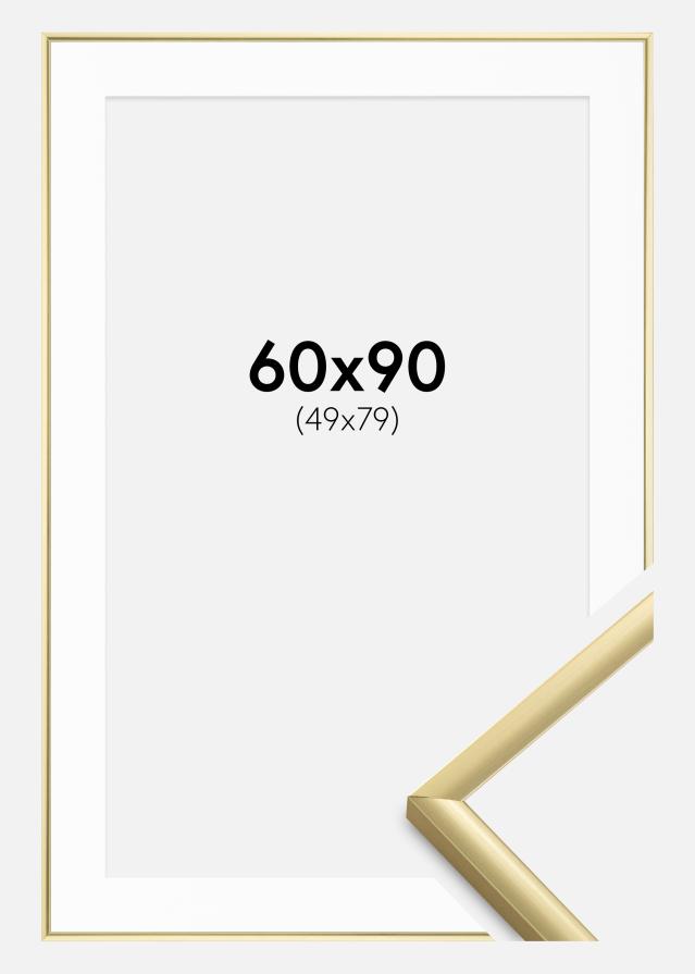 Ramme New Lifestyle Gull 60x90 cm - Passepartout Hvit 50x80 cm