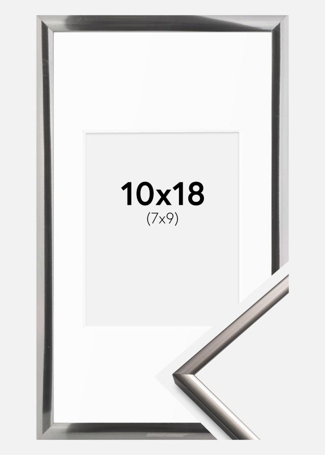 Ramme New Lifestyle Stål 10x18 cm - Passepartout Hvit 8x10 cm