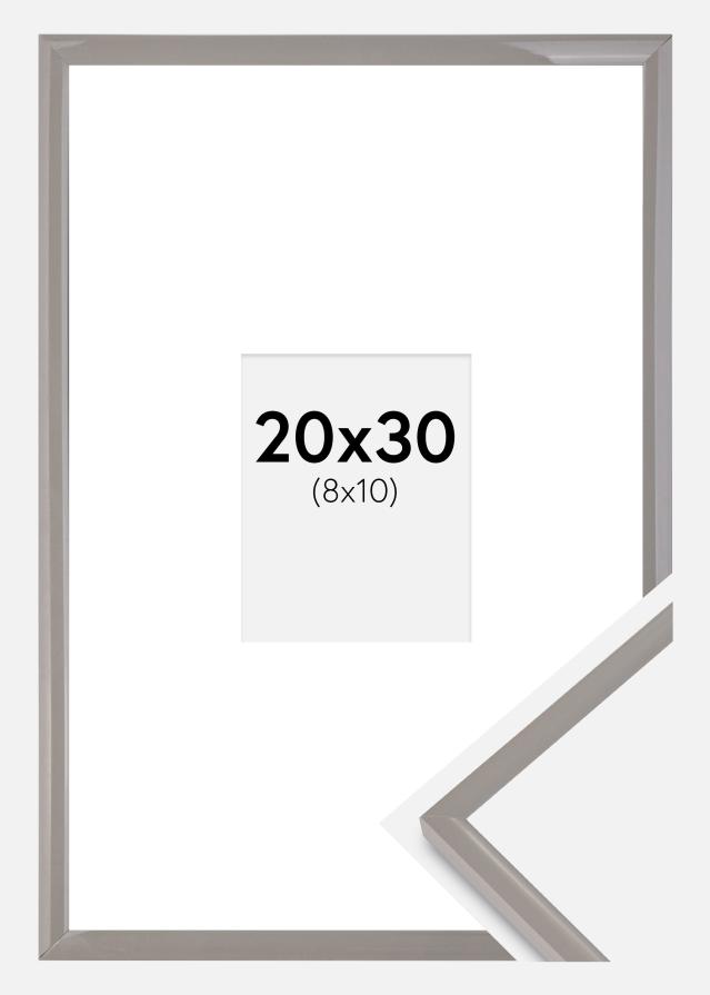 Ramme New Lifestyle Jordgrå 20x30 cm - Passepartout Hvit 9x11 cm