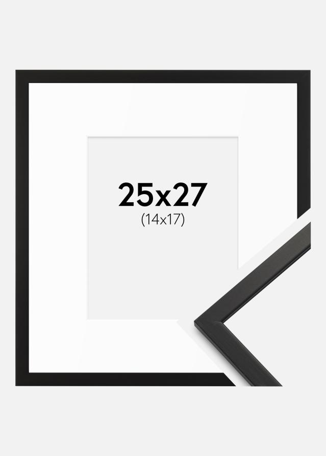 Ramme Edsbyn Svart 25x27 cm - Passepartout Hvit 15x18 cm
