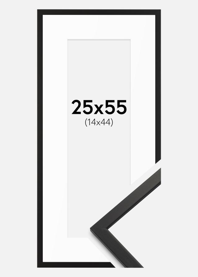 Ramme Edsbyn Svart 25x55 cm - Passepartout Hvit 15x45 cm