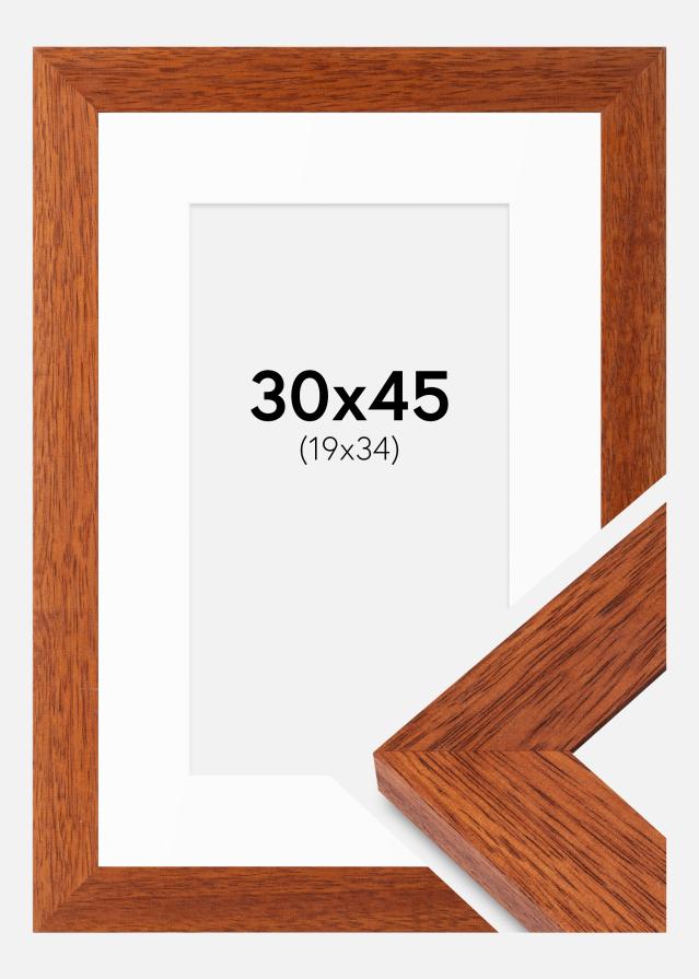 Ramme Juno Kirsebær 30x45 cm - Passepartout Hvit 20x35 cm