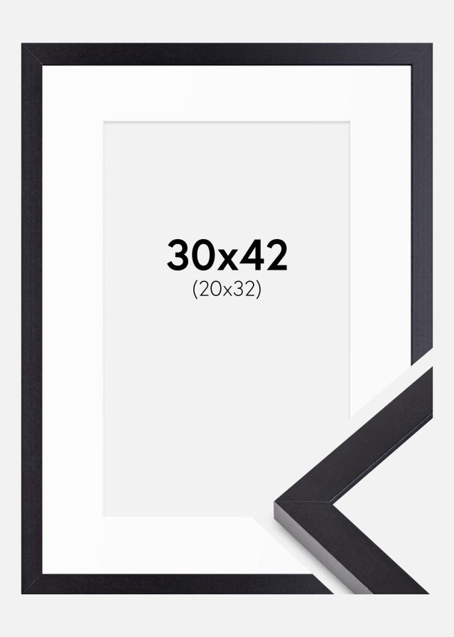 Ramme Selection Svart 30x42 cm - Passepartout Hvit 21x33 cm