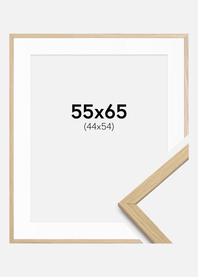 Ramme Edsbyn Eik 55x65 cm - Passepartout Hvit 45x55 cm