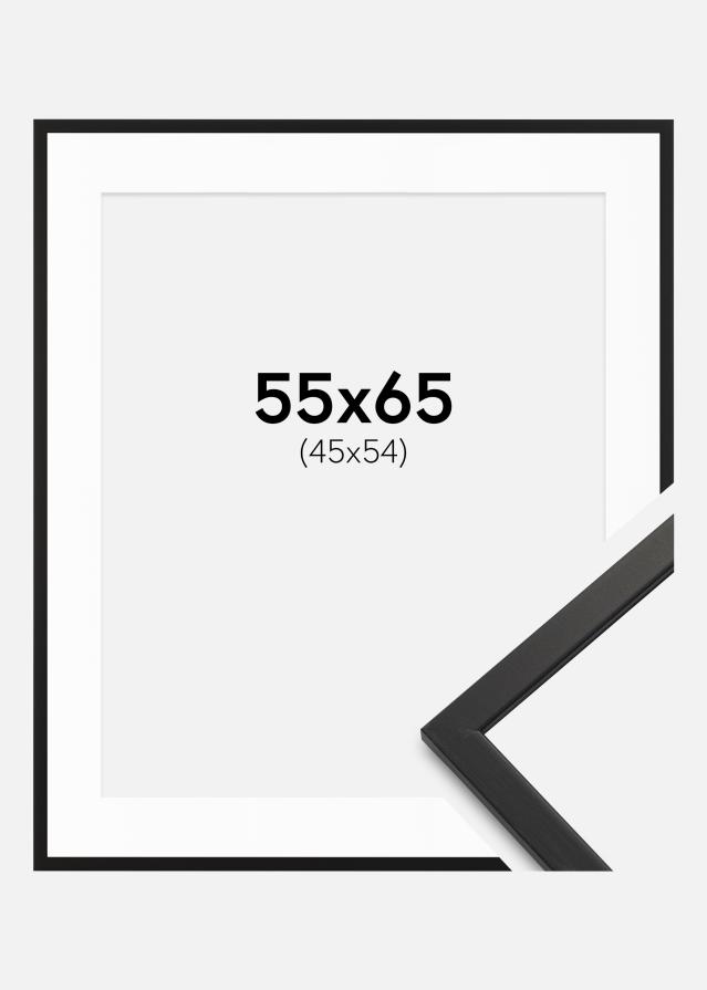 Ramme Edsbyn Svart 55x65 cm - Passepartout Hvit 46x55 cm
