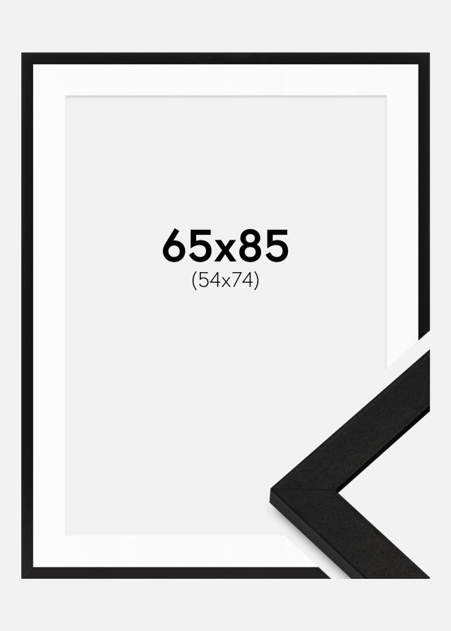Ramme BGA Classic Svart 65x85 cm - Passepartout Hvit 55x75 cm