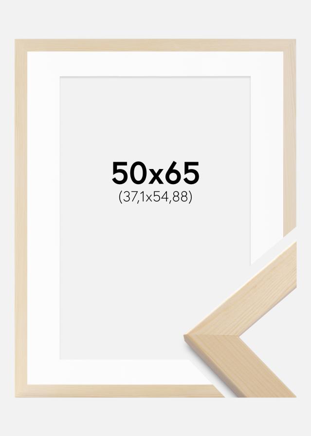 Ramme Trendline Natur 50x65 cm - Passepartout Hvit 15x22 inches