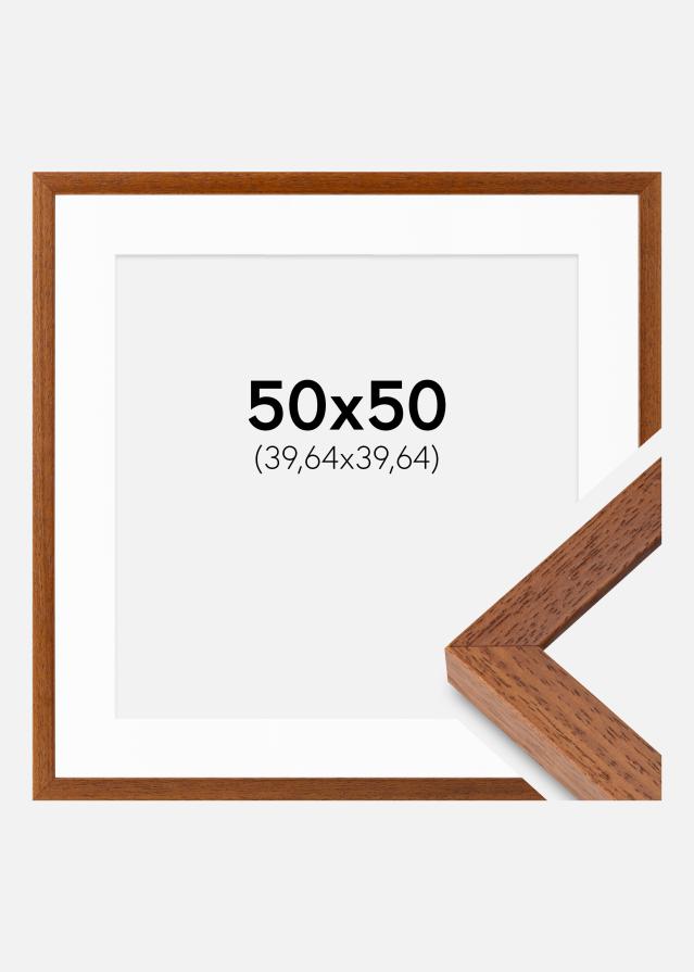 Ramme Hermes Bok 50x50 cm - Passepartout Hvit 16x16 inches