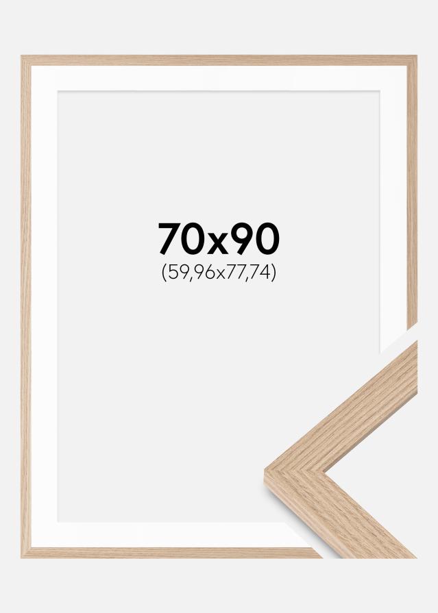 Ramme BGA Classic Eik 70x90 cm - Passepartout Hvit 24x31 inches