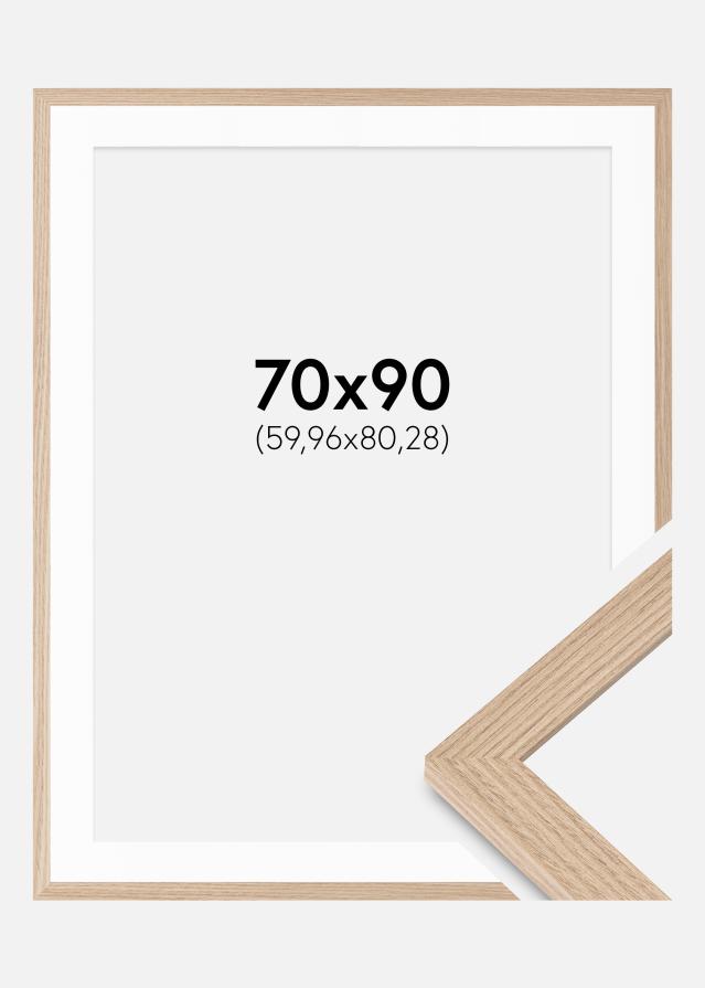 Ramme BGA Classic Eik 70x90 cm - Passepartout Hvit 24x32 inches