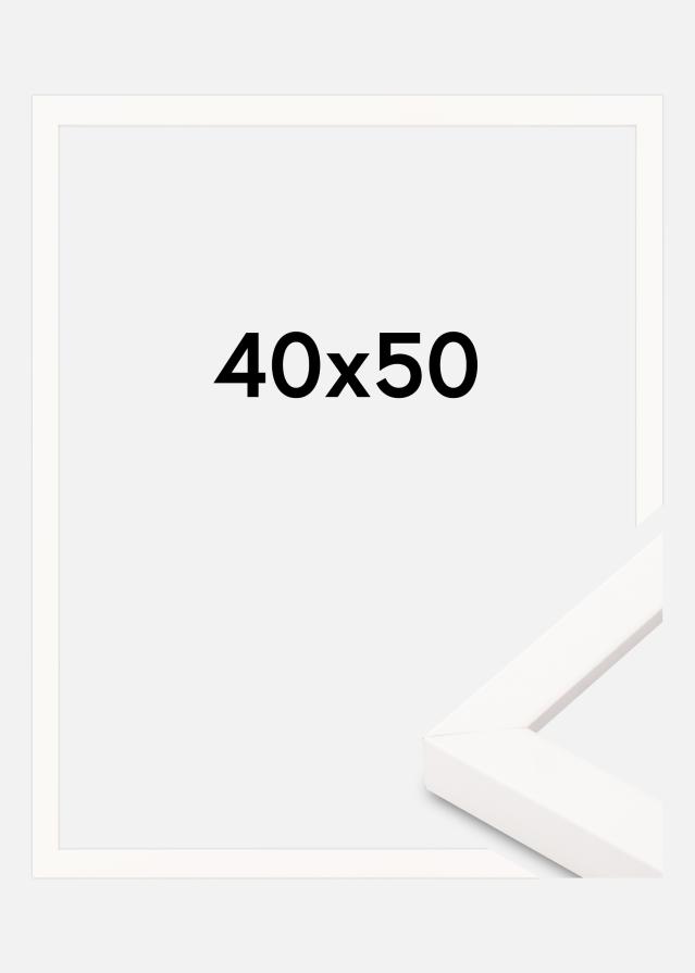 Bilderamme Hvit Bred 40 x 50 cm