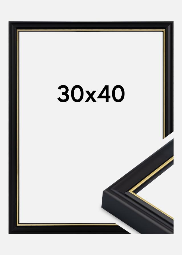 Ramme Canterbury Akrylglass Svart 30x40 cm