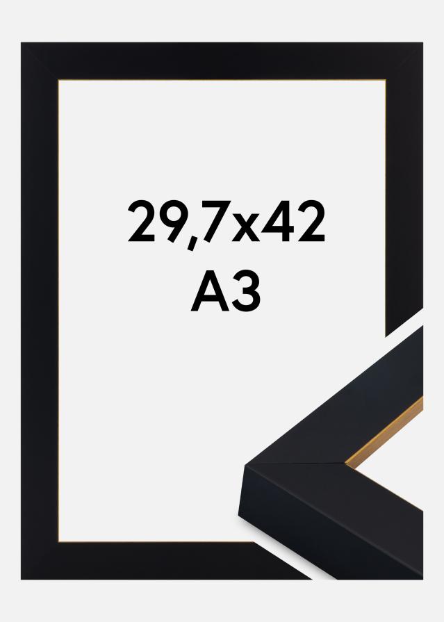 Ramme Sussex Akrylglass Svart/Gull 29,7x42 cm (A3)