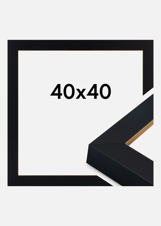 Ramme Sussex Akrylglass Svart/Gull 40x40 cm