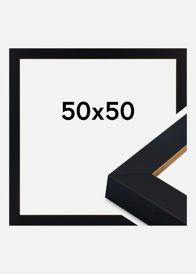 Ramme Sussex Akrylglass Svart/Gull 50x50 cm