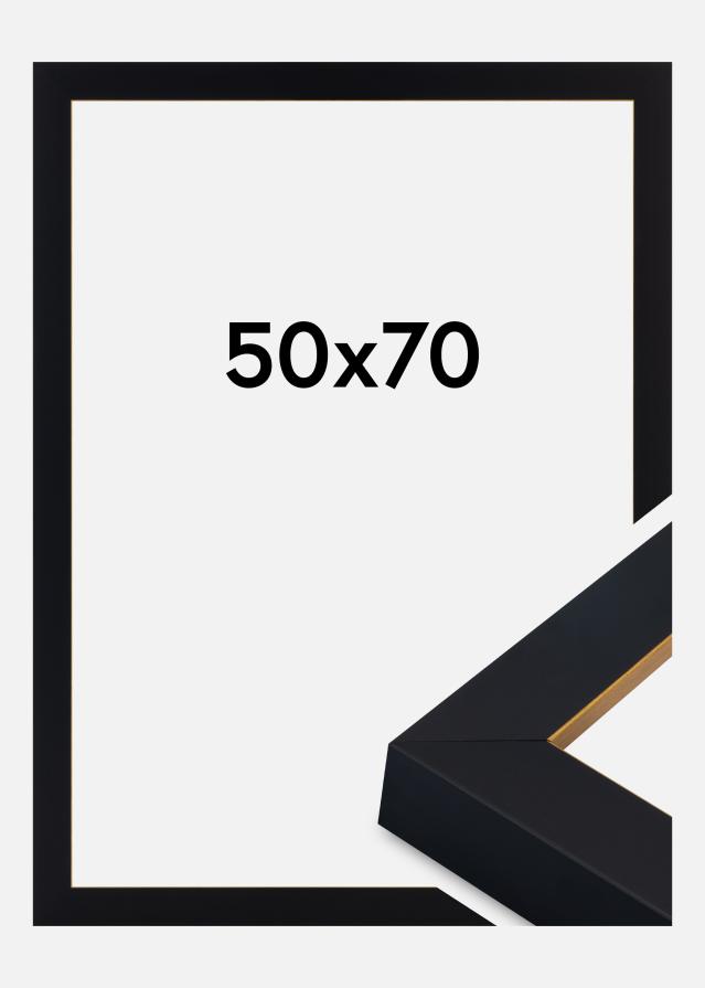 Ramme Sussex Akrylglass Svart/Gull 50x70 cm