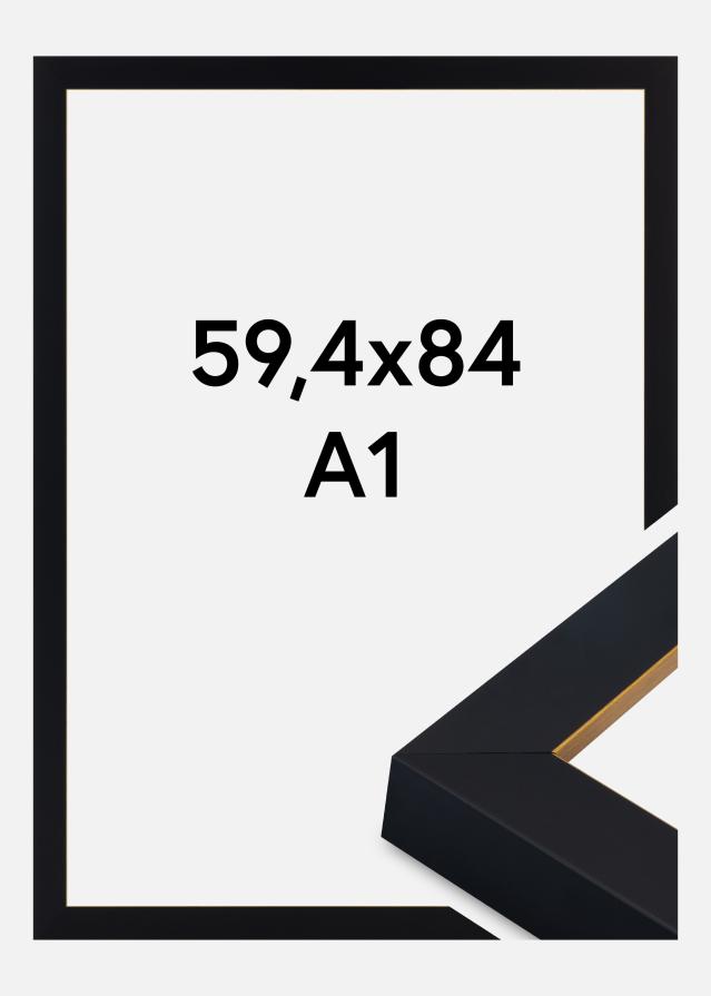 Ramme Sussex Akrylglass Svart/Gull 59,4x84,1 cm (A1)