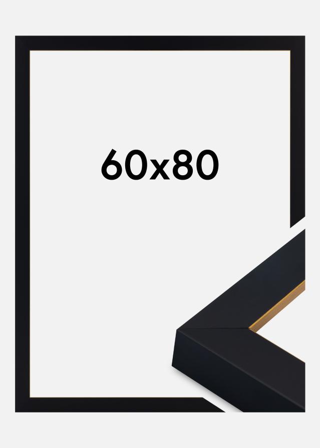 Ramme Sussex Akrylglass Svart/Gull 60x80 cm
