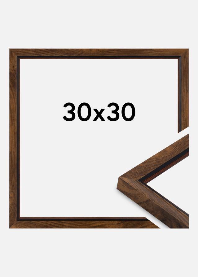 Ramme Obsidian Akrylglass Valnøtt 30x30 cm