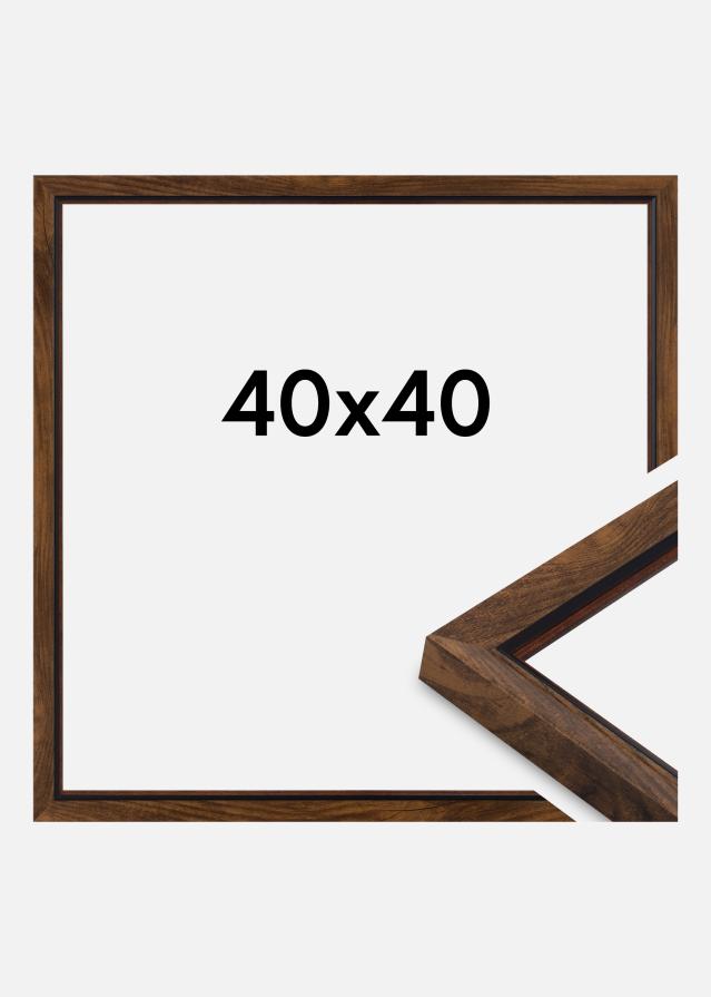 Ramme Obsidian Akrylglass Valnøtt 40x40 cm
