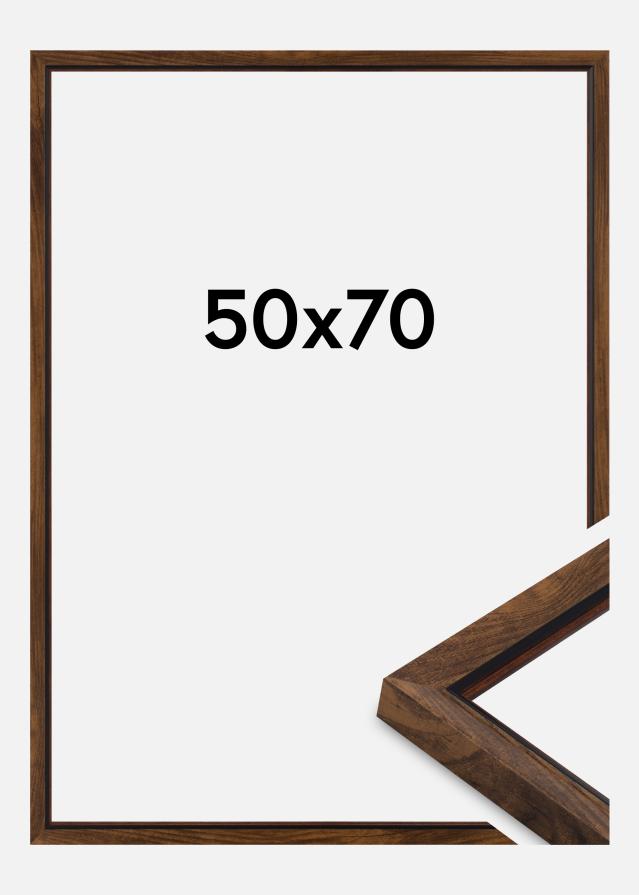 Ramme Obsidian Akrylglass Valnøtt 50x70 cm